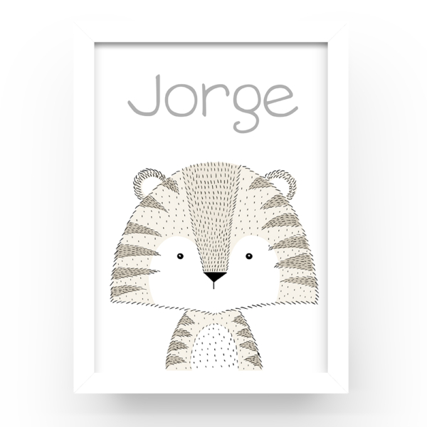 Cuadro personalizado Tigre rayitas - Imagen 2