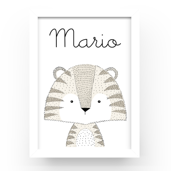 Cuadro personalizado Tigre rayitas