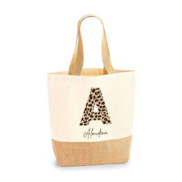 Bolsa personalizada Bali inicial leopardo