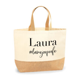 BOLSA PERSONALIZADA SANTORINI HASHTAG