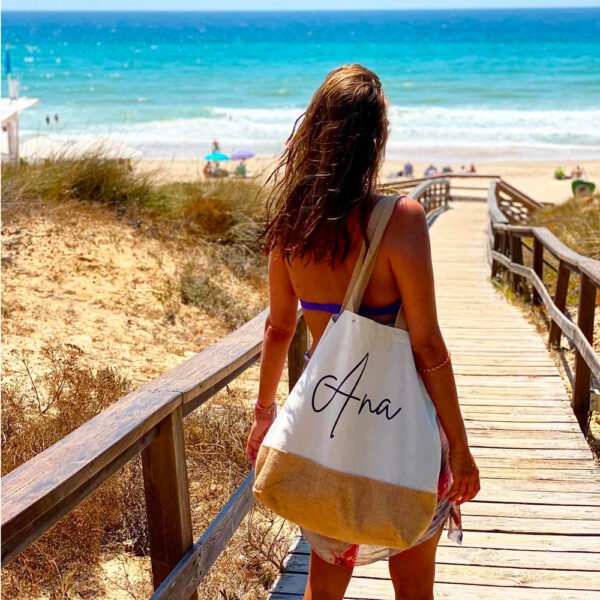 Bolsa personalizada Santorini Nombre o iniciales - Imagen 3