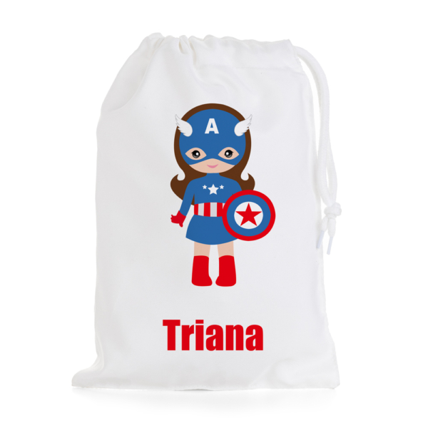 BOLSA DE MERIENDA PERSONALIZADA SUPERHEROÍNA - Imagen 2