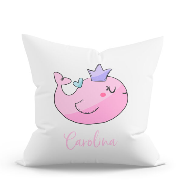 COJÍN PERSONALIZADO BALLENA CORONA