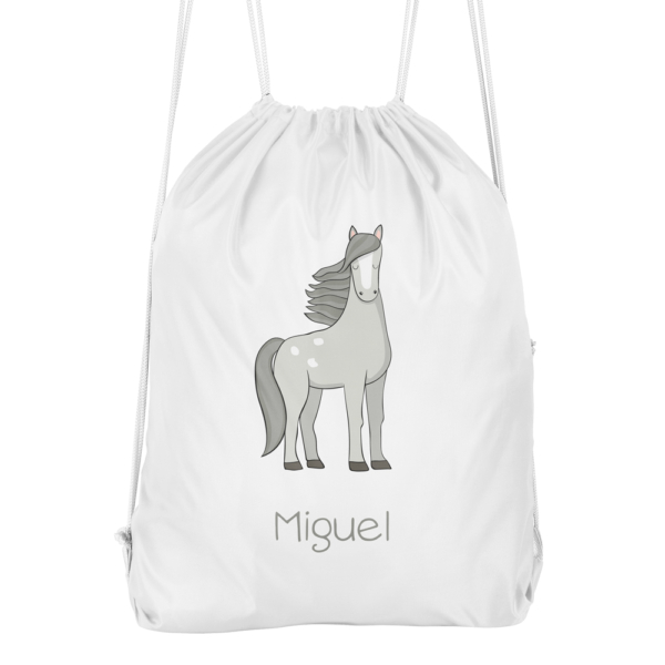 MOCHILA CUERDAS PERSONALIZADA CABALLO - Imagen 2