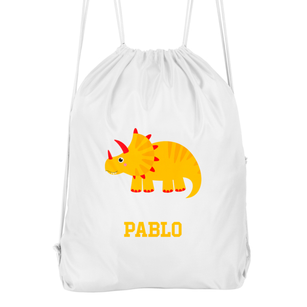 MOCHILA CUERDAS PERSONALIZADA DINOSAURIOS - Imagen 2