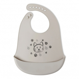 Babero silicona Gatito