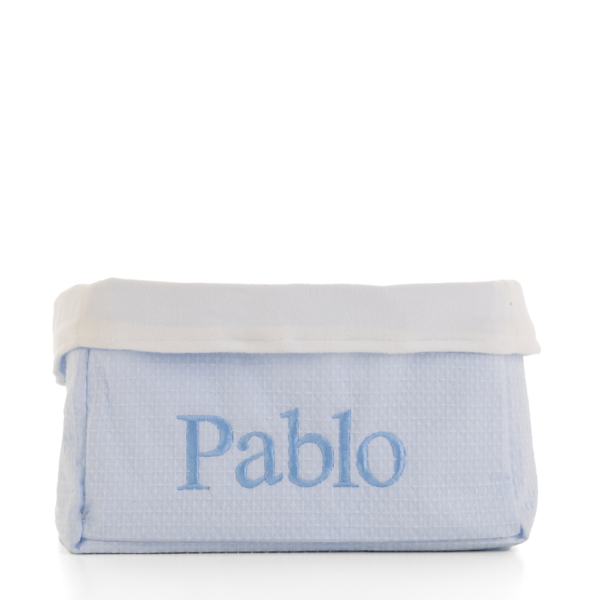 Cesto de algodón personalizado cuadraditos - Imagen 3