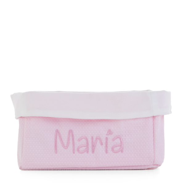 Cesto de algodón personalizado cuadraditos