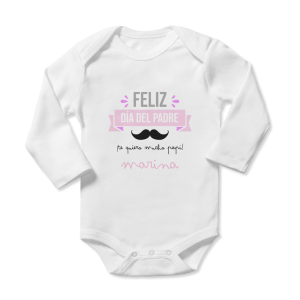 Body bebé personalizado Feliz día del Padre - Imagen 3