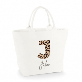 Bolsa personalizada Creta inicial leopardo
