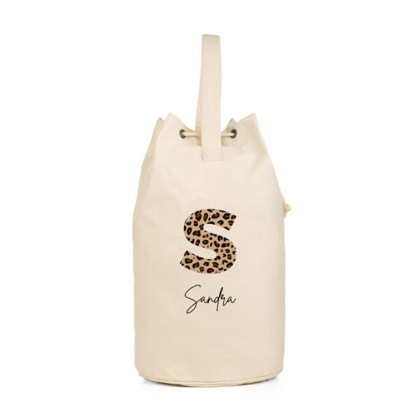 Bolsa personalizada Océano inicial leopardo