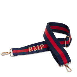 CINTA PARA BOLSO O MÓVIL PERSONALIZADA RAYAS AZUL MARINO ROJO