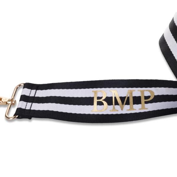 CINTA PARA BOLSO O MÓVIL PERSONALIZADA RAYAS NEGRO - Imagen 3