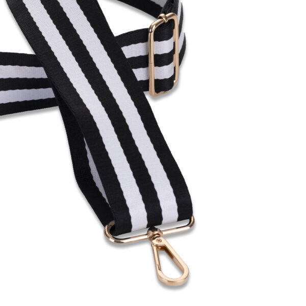 CINTA PARA BOLSO O MÓVIL PERSONALIZADA RAYAS NEGRO - Imagen 2