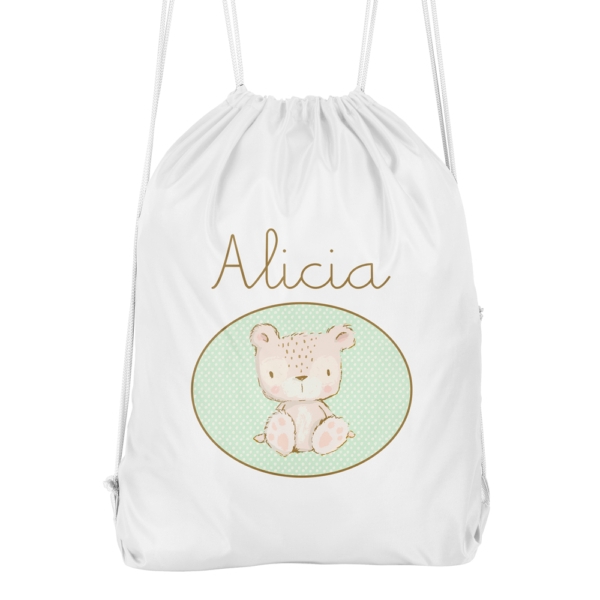 Mochila cuerdas personalizada Osito topitos - Imagen 2