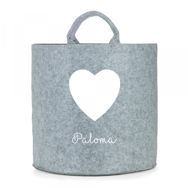 Cesto fieltro personalizado Corazón
