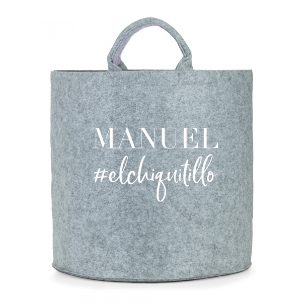 CESTO FIELTRO PERSONALIZADO HASHTAG