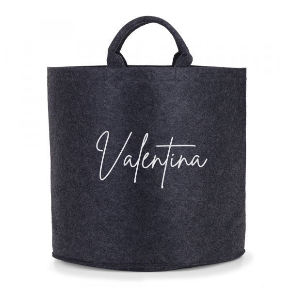 Cesto fieltro personalizado Nombre o iniciales