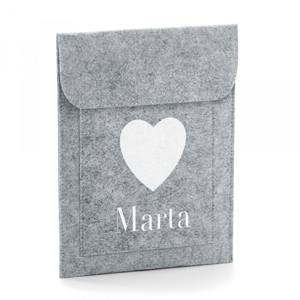 FUNDA TABLET PERSONALIZADA FIELTRO CORAZÓN - Imagen 2