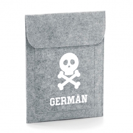 FUNDA TABLET PERSONALIZADA FIELTRO CALAVERA