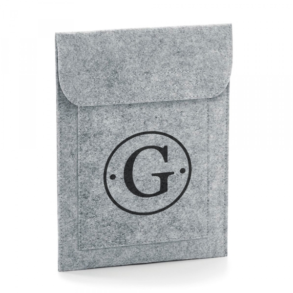 FUNDA TABLET PERSONALIZADA FIELTRO INICIAL CÍRCULO