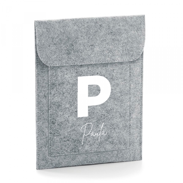 FUNDA TABLET PERSONALIZADA FIELTRO INICIAL FIRMA