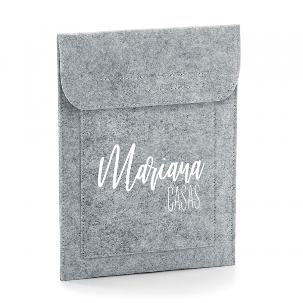 FUNDA TABLET PERSONALIZADA FIELTRO NOBRE Y APELLIDO - Imagen 2
