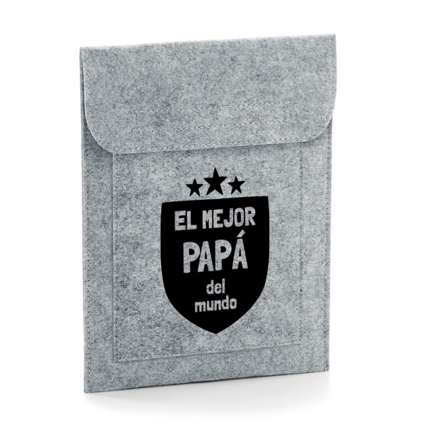 FUNDA TABLET PERSONALIZADA FIELTRO ESCUDO MEJOR DEL MUNDO