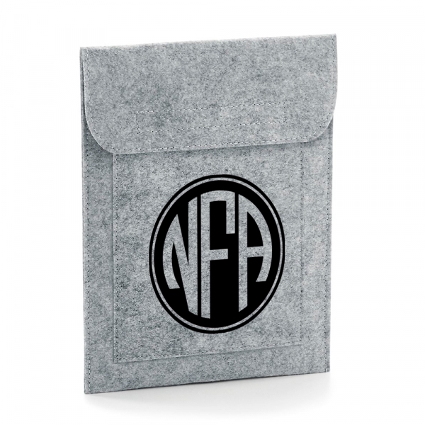 FUNDA TABLET PERSONALIZADA FIELTRO TRÍPTICO DOBLE CÍRCULO