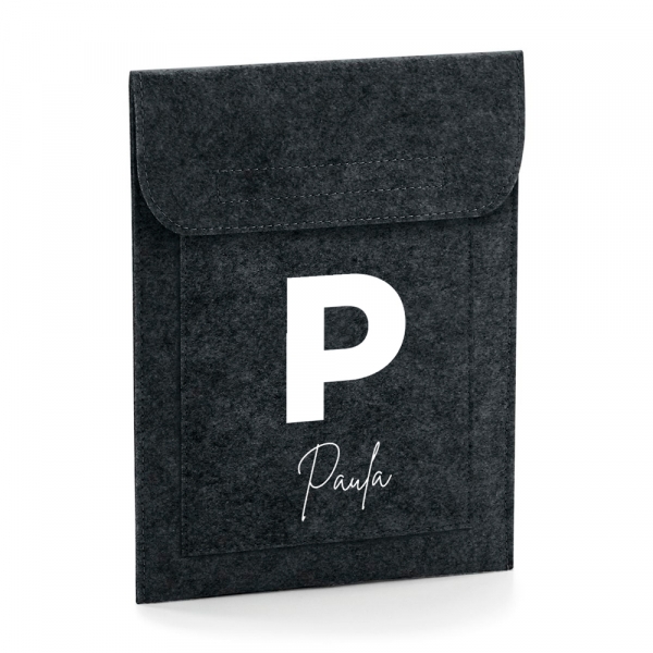 FUNDA TABLET PERSONALIZADA FIELTRO INICIAL FIRMA - Imagen 2