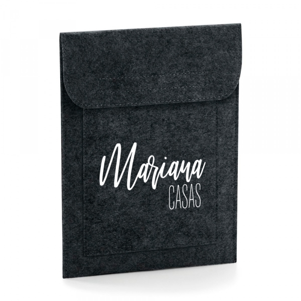 FUNDA TABLET PERSONALIZADA FIELTRO NOBRE Y APELLIDO