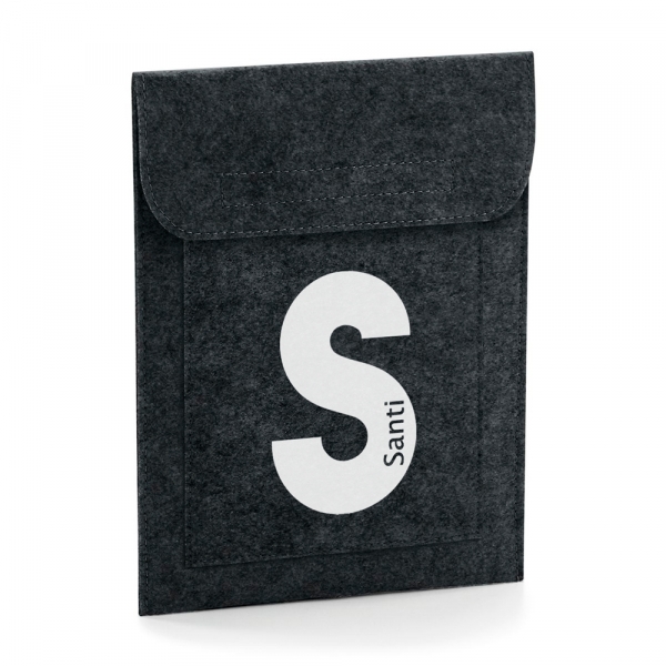 FUNDA TABLET PERSONALIZADA FIELTRO INICIAL NOMBRE DENTRO - Imagen 2