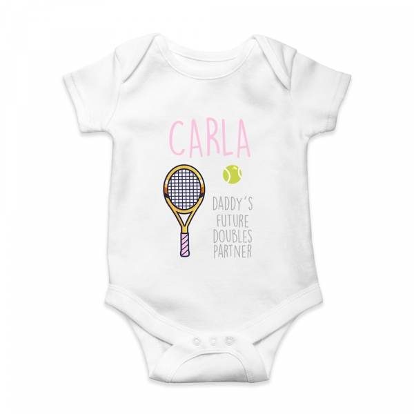 Body bebé personalizado Tenis double´s partner - Imagen 2