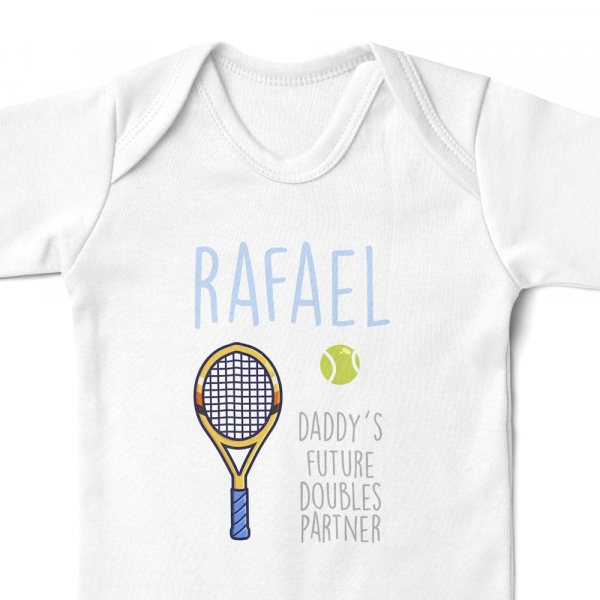 Pijama bebé personalizado Tenis double´s partner - Imagen 3