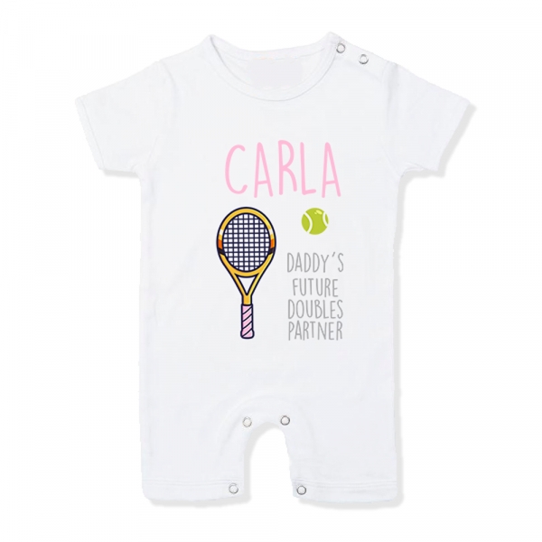 Pijama bebé personalizado Tenis double´s partner - Imagen 2