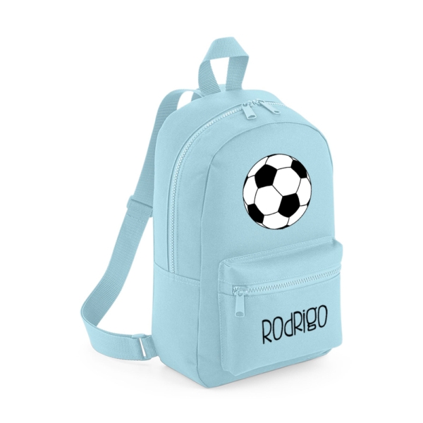 MOCHILA MINI PERSONALIZADA PELOTA FÚTBOL