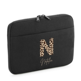FUNDA ORGANIZADOR PERSONALIZADO TABLET BOSTON INICIAL LEOPARDO
