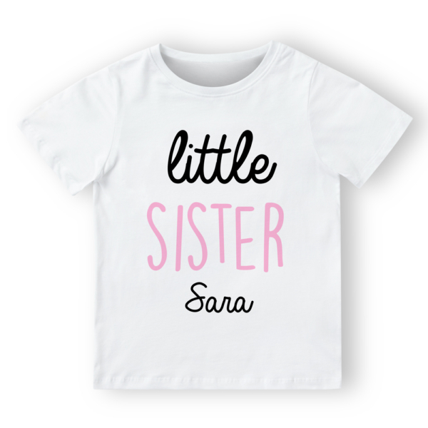 CAMISETA PERSONALIZADA HERMANOS CALIGRAFÍA - Imagen 2