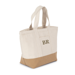 Bolsa térmica personalizada algodón Iniciales