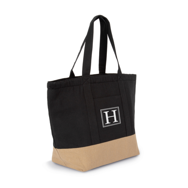 Bolsa térmica personalizada algodon Inicial doble cuadrado - Imagen 2