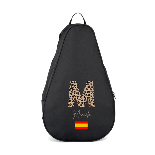 FUNDA MOCHILA PALA PÁDEL PERSONALIZADA INICIAL LEOPARDO - Imagen 5