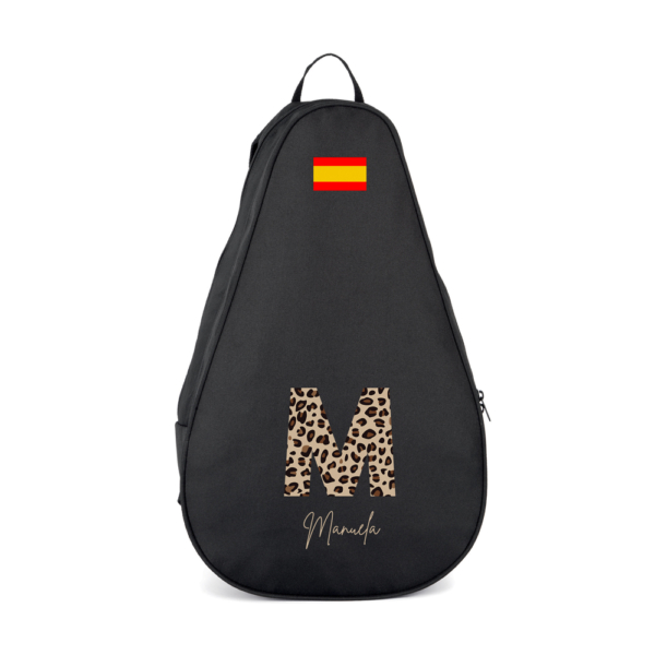FUNDA MOCHILA PALA PÁDEL PERSONALIZADA INICIAL LEOPARDO - Imagen 4