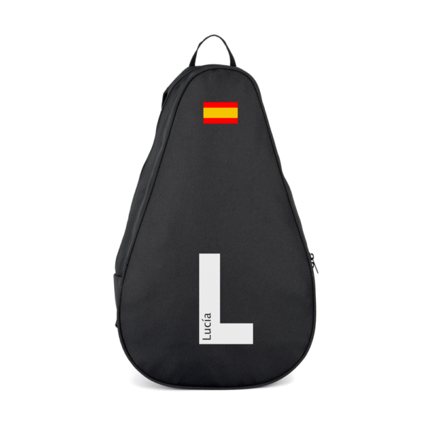 FUNDA MOCHILA PALA PÁDEL PERSONALIZADA INICIAL NOMBRE DENTRO - Imagen 4