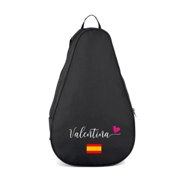 FUNDA MOCHILA PALA PÁDEL PERSONALIZADA NOMBRE CORAZÓN - Imagen 5