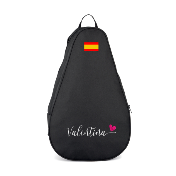 FUNDA MOCHILA PALA PÁDEL PERSONALIZADA NOMBRE CORAZÓN - Imagen 4