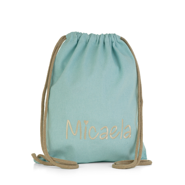 MOCHILA CORDONES ALGODÓN PERSONALIZADA - Imagen 5