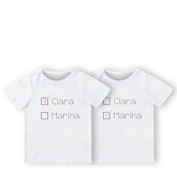 Camisetas personalizadas Tick gemelos