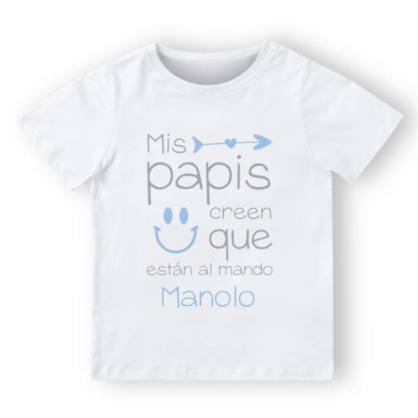 CAMISETA PERSONALIZADA PAPIS AL MANDO - Imagen 2