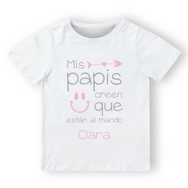 CAMISETA PERSONALIZADA PAPIS AL MANDO - Imagen 3