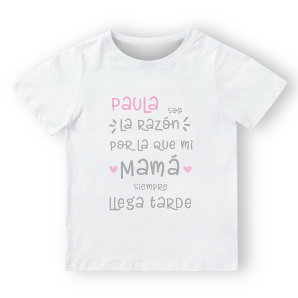 CAMISETA PERSONALIZADA LLEGA TARDE - Imagen 3